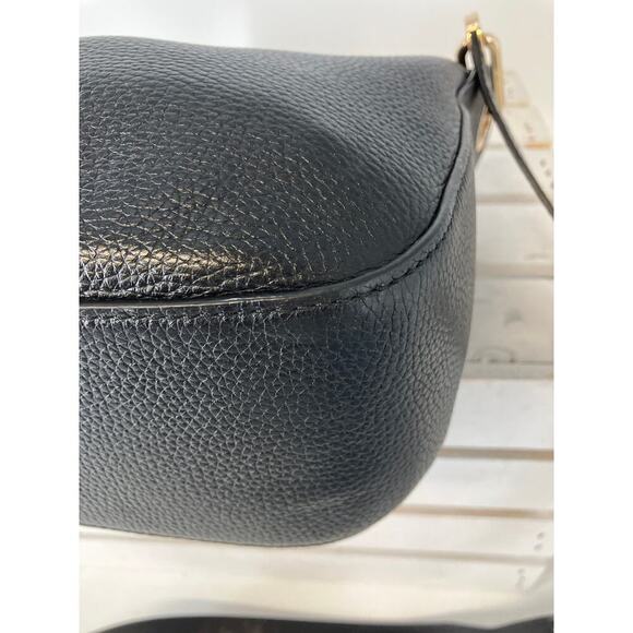 MICHAEL KORS, MEDIUM SIZE BLACK PEBBLED LEATHER CROSSBODY BAG - Picture 8 of 15